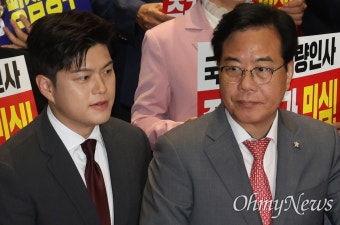 국힘, 김민석 지명 철회 요구... 정작 규탄대회 모인 의원 숫자는?