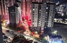 [거제] 옥포동 아파트 화재, 2명 부상에 한때 주민 대피