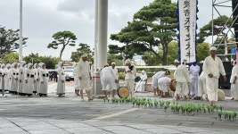 충주 탄금공원에서 선보인 마수리 농요 공연