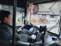 오늘도 전기버스 몰고  길을 나섭니다