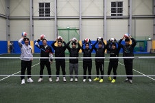 하나 받고, 넘기고! 함양군 여성 족구팀의 새로운 도전