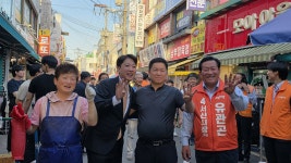 이준석·천하람, 서산 총출동... 유관곤 후보 지원 총력전