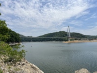 출렁다리 건너 만난 붕어섬 산책로의 숨은 이야기