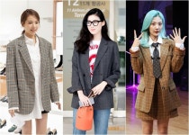 [Y패션] 조윤희·정은채·안지영, 체크 재킷 스타일링…가을 패션 퀸은?