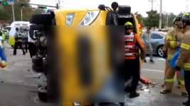 서울 방이동 고등학교 통학버스 사고...1명 사망, 13명 부상