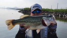 당진 대호만 보트낚시 시도, 첫 배스에 52cm급 런커, 시작이 좋았다!