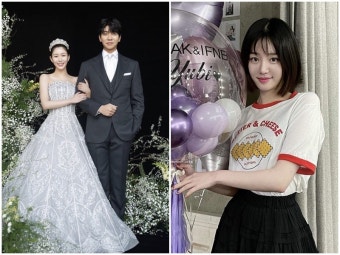 [Y이슈] 이유비, 이다인 결혼식 핑크 하객룩 화제…