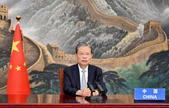 중국 서열 3위 자오러지 방북... 김정은 만나 북중수교 75주년 기념