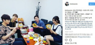 [스브스타] 김희철 생일 맞아 손수 김밥 싸온 김소혜…아주 칭찬해