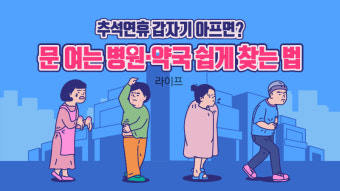 [라이프] 추석연휴 갑자기 아프면? 문 여는 병원·약국 쉽게 찾는 법