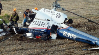 보성서 산불감시용 민간헬기 추락…기장 1명 숨져