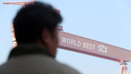 감원은 안 돼…전면파업 STX조선 노조 거리로 나섰다