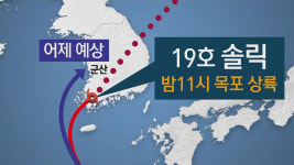 태풍 솔릭…내륙 관통, 오후 동해 진출