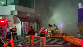 소방당국 수원역 골든프라자 화재 부상자 24명