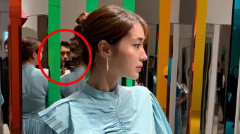 [스브스타] 이민정 열심히 사진 찍어주다 거울에 비친 '현실 남편' 이병헌 모습