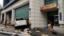 인천 삼산동 사거리 119안전센터 건물로 차량 돌진