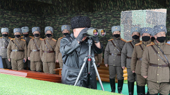 김정은, 어제 인민군 합동타격훈련 지도…