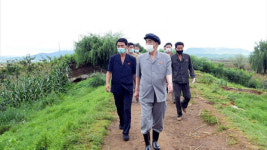 박봉주, 황북 대청리 수해 현장 방문…홍수피해 하루빨리 복구