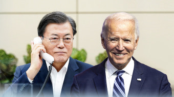 문 대통령, 바이든 미 대통령 당선인과 첫 전화 통화