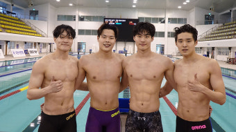황선우, 계영 800ｍ · 혼계영 400ｍ에서도 한국신기록 합작