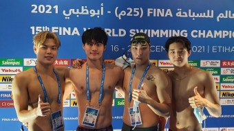 황선우, 쇼트코스 자유형 50ｍ·계영 200ｍ 한국신기록