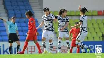 한국 여자축구, 미얀마 꺾고 아시안컵 2연승…이금민 · 지소연 골