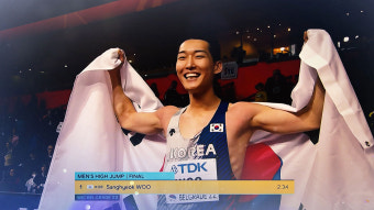 높이뛰기 우상혁, 사상 첫 세계실내육상 금메달