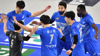 프로배구 한국전력, 현대캐피탈 꺾고 정규리그 4위 확보