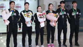 '20년 만의 최고성적' 세계선수권 탁구대표팀, '금의환향'