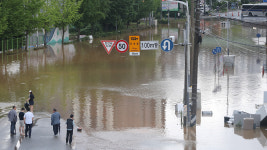 만조에 200㎜ 폭우…목포 석현동 일대 침수로 마비