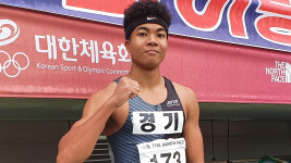 나마디 조엘진, 한국 육상 남자 고등부 100m 신기록…10초36