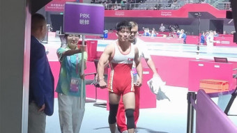 한국 정한재 · 북한 리세웅, 레슬링 60급서 '함께' 동메달