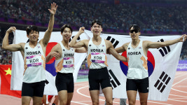 한국육상 남자 400ｍ계주팀, 패자부활전서 올림픽티켓 획득 도전