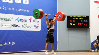 역도 남자 73급 용상 이상연 한국 신기록…한 달 만에 또 1kg 경신