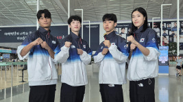 태권도 대표팀, 굳은 결의로 출국…자존심 지키겠다