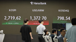코스피 장중 3% 가까이 급락 2,700선 무너져…약 2개월만