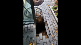 성남 백현동 카페거리에 2m 깊이 땅꺼짐 발생