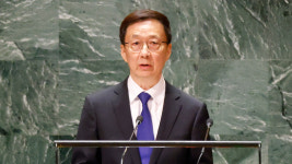 한정 중국 부주석, 시진핑 특사로 트럼프 취임식 참석