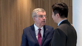 유승민 체육회장, 취임 뒤 바흐 IOC 위원장과 첫 만남