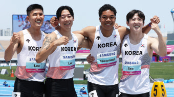 남자 400m 계주, 아시아선수권 예선 1위로 결선행…첫 우승 도전