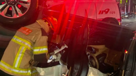 대구 달성네거리서 SUV-승용차 충돌…30대 임산부 이송