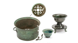 울산 영축사지서 고려시대 금동향로·시루 출토