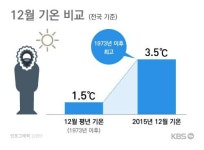 1월 한파 절정…‘온탕에서 냉탕으로’