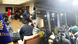 서울대 학생들, ‘시흥캠퍼스 철회’ 주장하며 농성