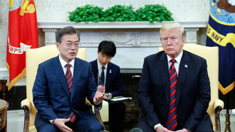 한미 정상회담 종료…1시간 26분 동안 단독·확대 회담