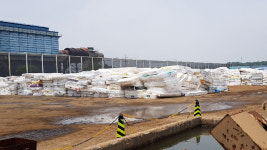 라돈 매트리스 당진시 야적에 주민 반발…작업 잠정 중단