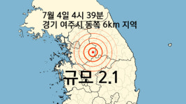 경기 여주에서 규모 2.1 지진…“피해 없을 듯”