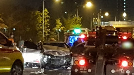 택시가 좌회전하던 승용차 들이받아 7명 부상