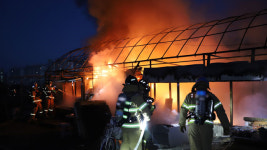 울산 천곡동 비닐하우스 화재…1개동 전소