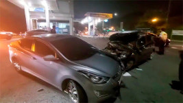 경기 의왕시 청계휴게소서 승용차 추돌사고…1명 부상